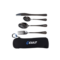 Square Plate & Cutlery Set